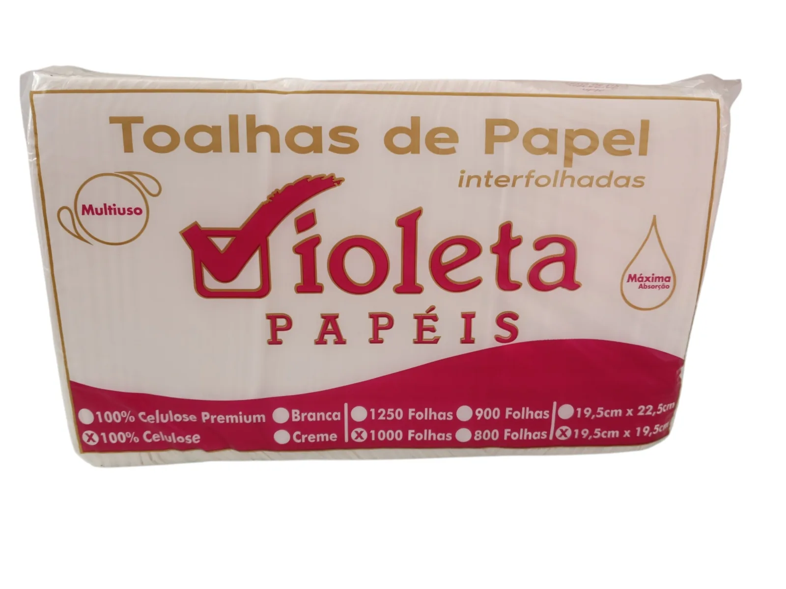 Toalha interfolha celulose 1000 folhas