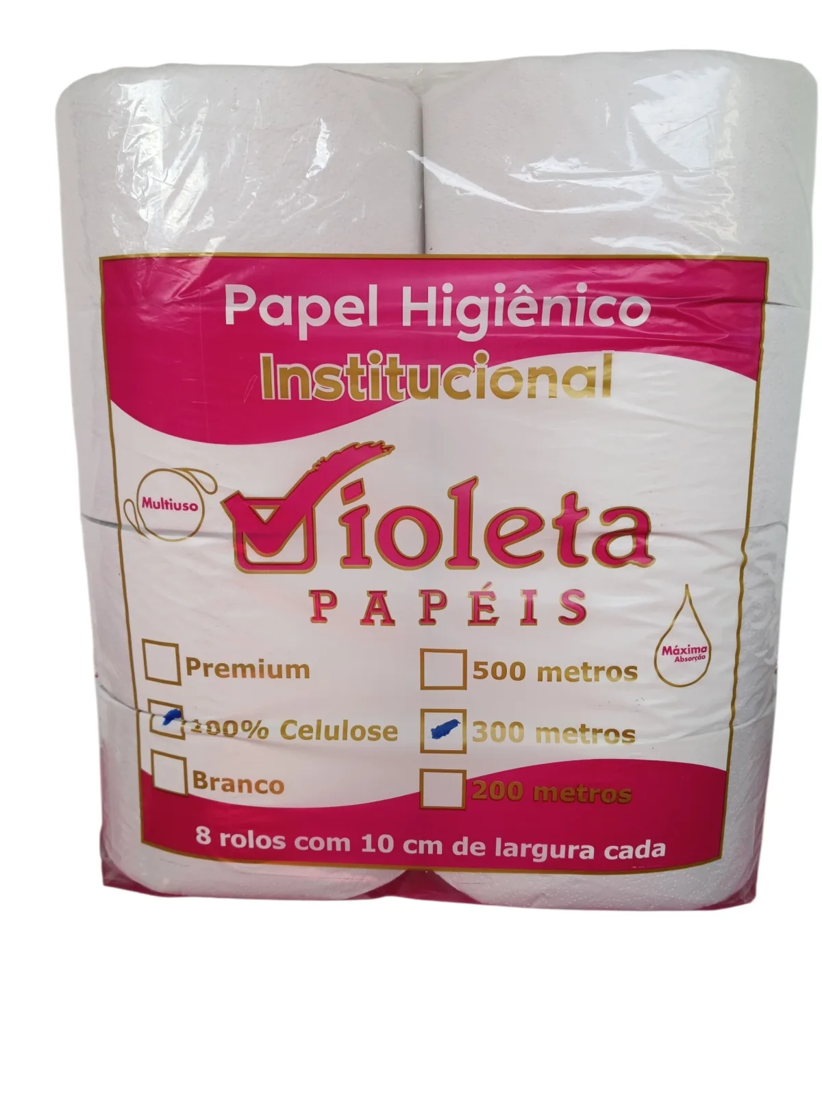papel higiênico celulose 8x300